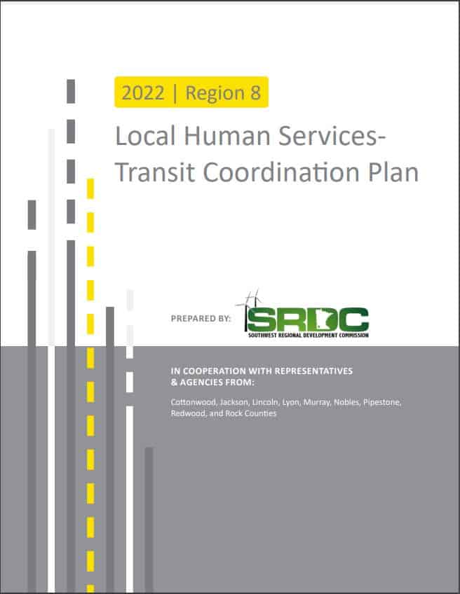 Cover of the Region 8 Local Human Services Transit Coordination Plan